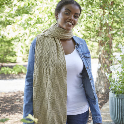 1000 Toffee - Scarf Knitting Pattern for Women in Valley Yarns Worthington