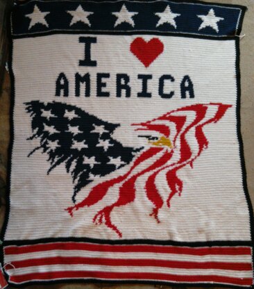I <3 AMERICA blanket