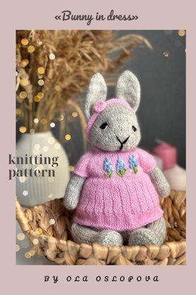 Knitting pattern Bunny in dress