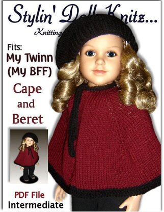 Cape and Beret for My Twinn Doll, 23 inch (My BFF)