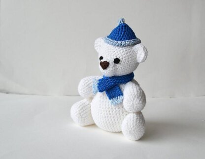 Polar Bear with Poofball Hat