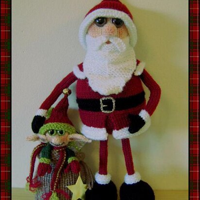 Santa and his Elfy helper - knitting pattern