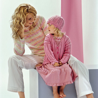 Girl’s Cardigan and Hat with Lace pattern in Schachenmayr Sun City - 6057 - Downloadable PDF