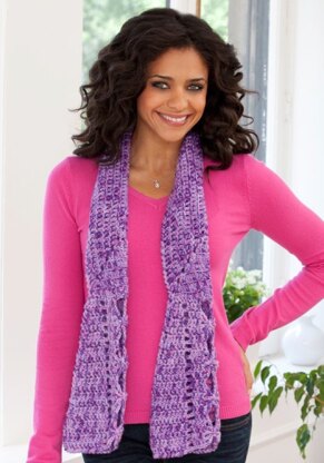 Fantail Scarf in Red Heart Soft Multis - LW2731