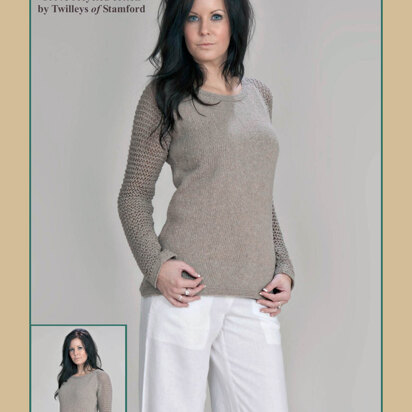 Mesh Sleeve Sweater in Twilleys Freedom Echo DK - 9163