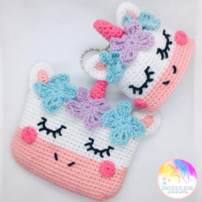 Kawaii Unicorn Purse and Key Ring