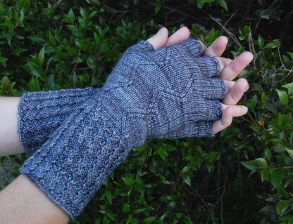 Struck By Lightning Fingerless Gloves