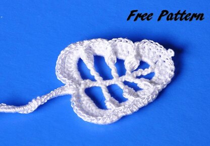 White Irish Crochet Leaf Pattern