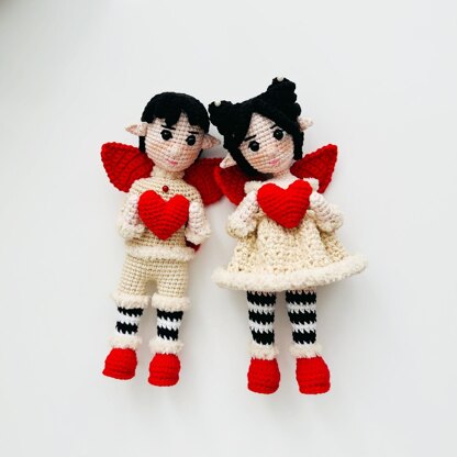 Crochet doll, amigurumi doll, Love Fairies