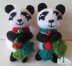 Holly Jolly Panda Hanging Ornament