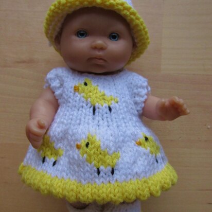 5" Berenguer Easter Chick Dress Pattern