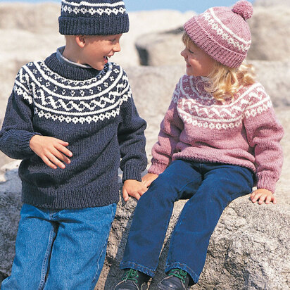 Pullover & Toque in Bernat Super Value - knitting pattern