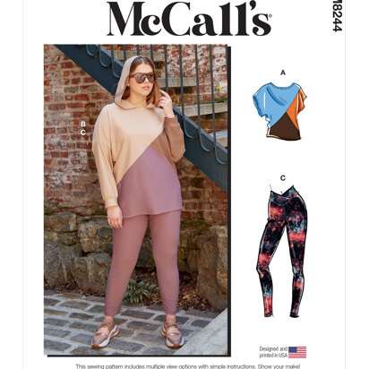 McCall's Misses' and Women's Tops and Leggings M8244 - Sewing Pattern