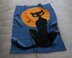 C2C Halloween Black Cat Intarsia Throw Diagonal Crochet Pattern