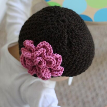 Baby Hat with Accent Flower