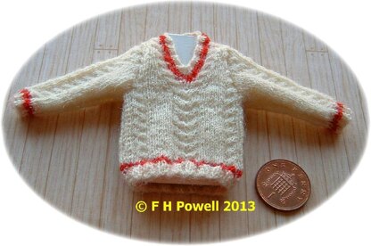 1:12th scale Mans Long sleeved cricket sweater