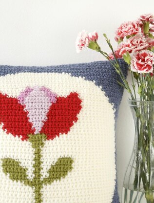 Retro Tulip Cushion