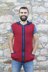 BERGI RUSTIC CARDIGAN VEST in cotton for men