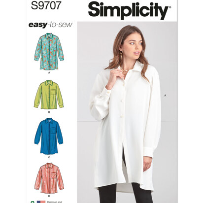 Simplicity Misses' Shirts S9707 - Sewing Pattern