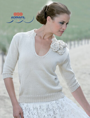 Carolina Sweater in Adriafil Snappy Ball - Downloadable PDF
