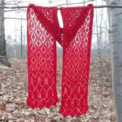 Cranberry Sauce Lace Scarf