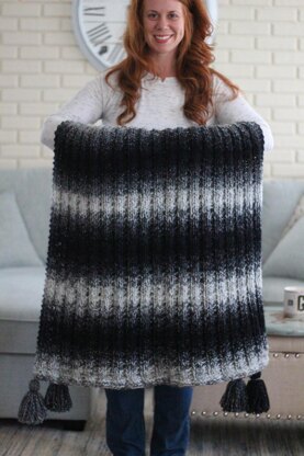 Faux Cable Blanket