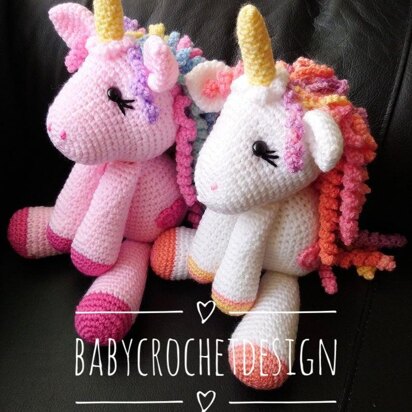 Unicorn plush amigurumi Crochet pattern by Creations by Jamie M