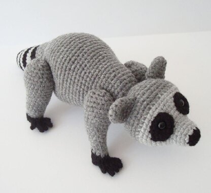 Raccoon Crochet Pattern with Movable Head and Legs by oohlookitsarabbit