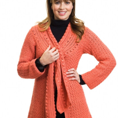 Scarf-Tied Jacket in Caron Simply Soft - Downloadable PDF
