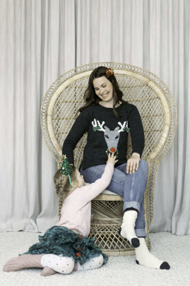 Women's Reindeer Sweater in Novita Nalle - Downloadable PDF