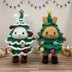 Dress-up Bunny Amigurumi Bunny + Christmas tree costume set + Reindeer Dress set pattern