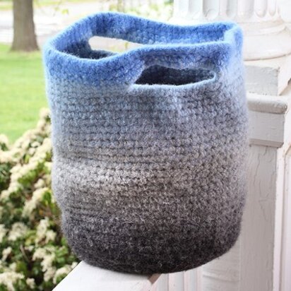 541 Glacial Project Basket - Crochet Pattern for Home in Valley Yarns Berkshire Bulky