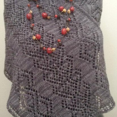 Monochrome Wrap - knitting pattern