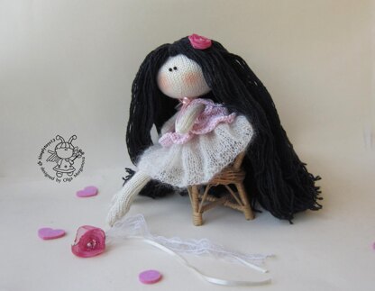 Doll clothes dress marshmallow