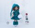 Knitted flat outfit Christmas Tree  for 8-9 inch dolls