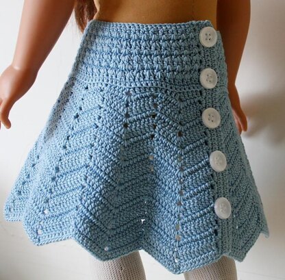 Chevron skirt for 18" dolls