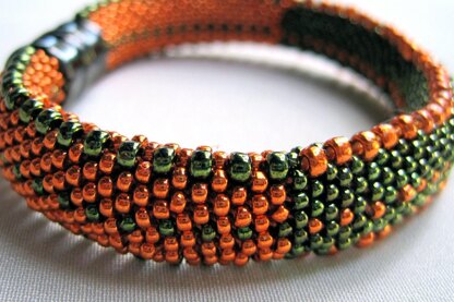 Lots of Dots Bead Crochet Bangle