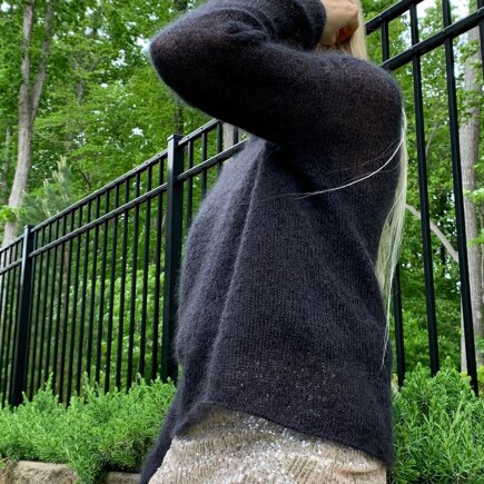 Women's mohair black knitted sweater #4