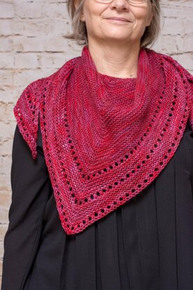 Garnet Eyelets Shawl