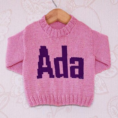 Intarsia - Ada Moniker Chart - Childrens Sweater