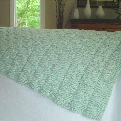 Basketweave Baby Blanket - knitting pattern