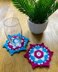 Hexagon flower coaster by HueLaVive