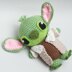 Baby Yoda Stitch amigurumi crochet doll