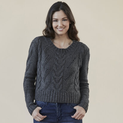 Bradbury Pullover - Jumper Knitting Pattern for Women in Tahki Yarns Classic Superwash