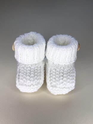 Baby Seed Stitch Booties 0-3 Months