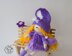 Lilac fairy dreams doll knitted flat