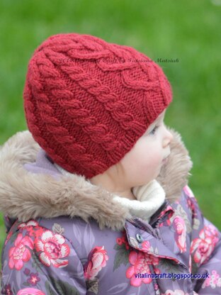 Valentine Cable Hat
