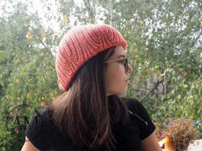 ANJA knit-look beret