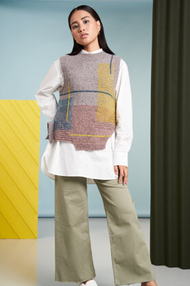 Asymmetry Vest in Rowan Felted Tweed & Kidsilk Haze - ZB301-00009-ENPFR - Downloadable PDF