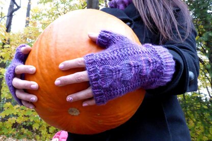 Hollyhock Fingerless Mittens